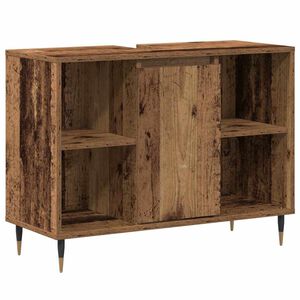 vidaXL Vannitoa kapp riiuliga Vana puit 80 x 33 x 60 cm Tehispuit