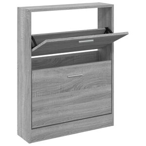 vidaXL jalatsikapp, hall Sonoma tamm, 59 x 17 x 81 cm, tehispuit