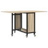 vidaXL Kokkupandav s&ouml;&ouml;gilaud ratastega 130 x 80 x 76,5 cm teras PB