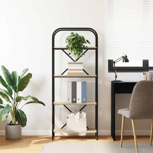 vidaXL Raamatukapp Sonoma tamm 60 x 30 x 146 cm Tehispuit