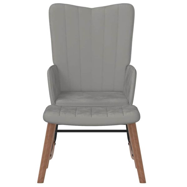 vidaXL kiiktool jalapingiga, helehall, samet