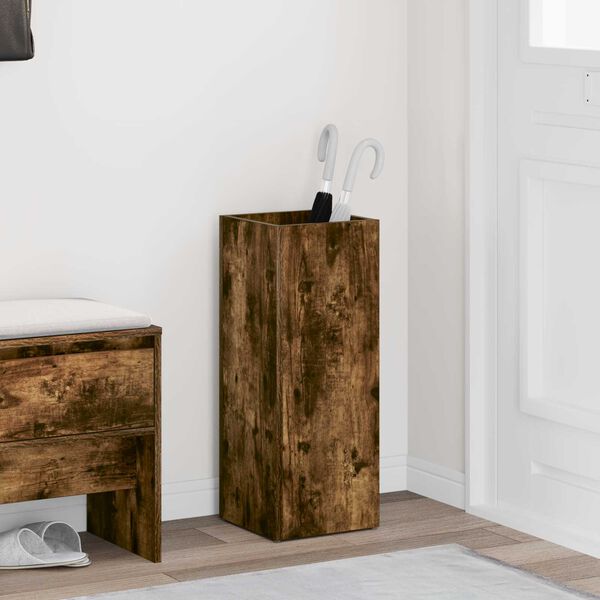 vidaXL Hoidik ja riputustugi Suitsetatud tamm 25 x 24,5 x 64 cm