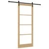 vidaXL Libisev uks ORKDAL Looduslik ja must 93 x 232 cm