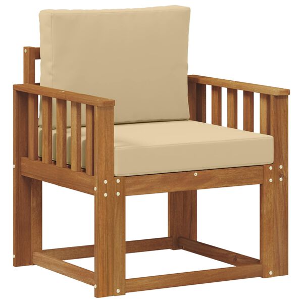 vidaXL &Otilde;uesohva Tugev akaatsiapuit ja pol&uuml;ester Neutraalne