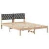 vidaXL Beti raam peaga pruun ja tumehall 140 x 190 cm M&auml;nnipuit