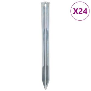 vidaXL telgivaiad 24 tk, 22 cm &Oslash;20 mm, tsingitud teras