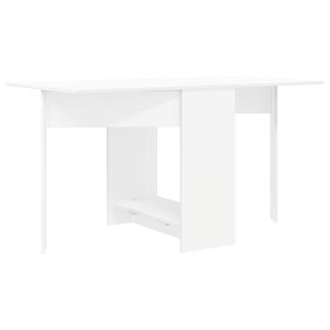 vidaXL S&ouml;&ouml;gilaud 138 x 70 x 73,5 cm Tehispuit Valge Ristk&uuml;lik