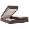 vidaXL Ottomani voodiraam madratsitega, pruun, 180x200cm, kunstnahk
