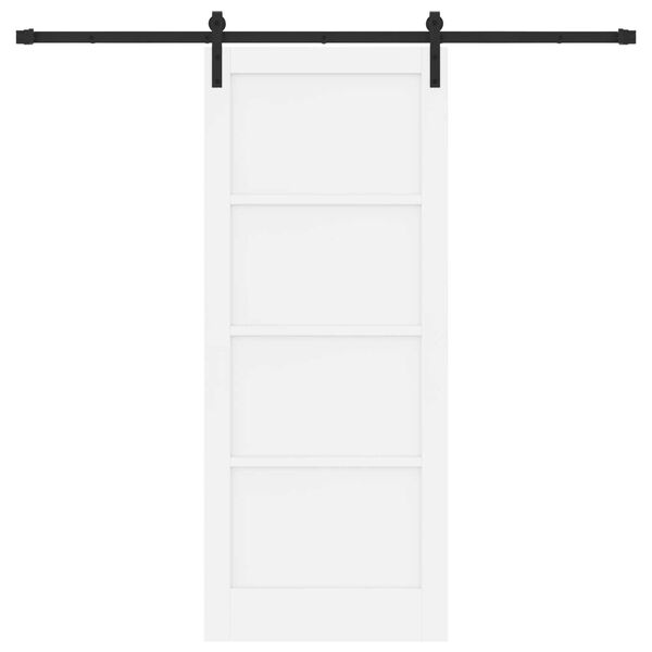 vidaXL Libisev uks Valge 83 x 202 cm Tahke mänd