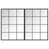 vidaXL seinapeeglid 2 tk, must, 80 x 60 cm, metall
