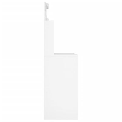 vidaXL tualettlaud LEDiga, kõrgläikega valge, 96 x 40 x 142 cm
