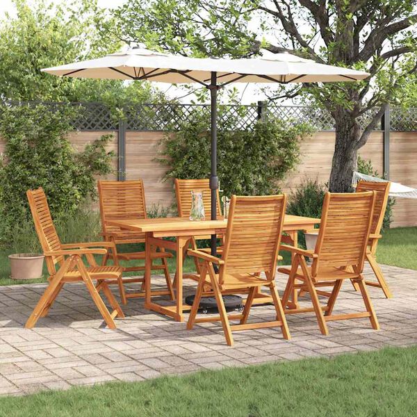 vidaXL Aia s&ouml;&ouml;gilaudade komplekt 7 pcs Pruun tugev akaatsiapuit