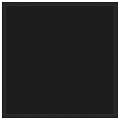vidaXL kohvilaud, must, musta klaasiga, 60 x 60 x 35 cm