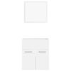 vidaXL 2-osaline vannitoamööbli komplekt, valge, puitlaastplaat