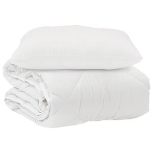 vidaXL Suletekk padjaga 2 pcs Valge Mikrofiiber