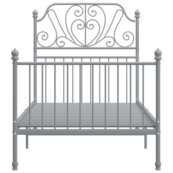 vidaXL voodiraam hall metallist 90 x 200 cm