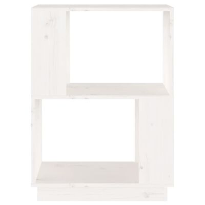 vidaXL raamaturiiul/ruumijagaja, valge, 51x25x70 cm, täismännipuit