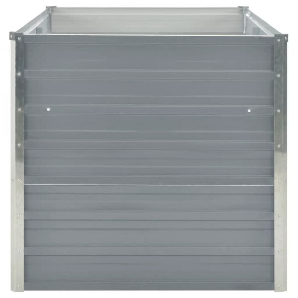 vidaXL k&otilde;rgendatud peenrakast 160 x 80 x 77 cm, tsingitud teras, hall