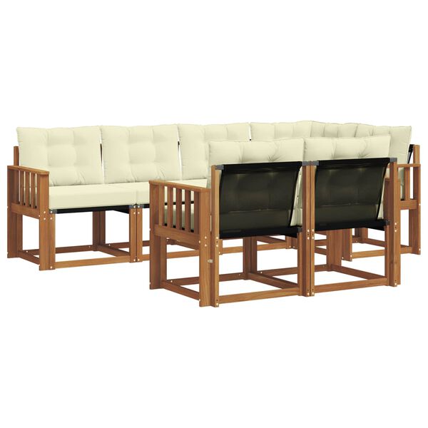 vidaXL V&auml;li diivanikomplekt padjaga 7 pcs Looduslik ja kreem