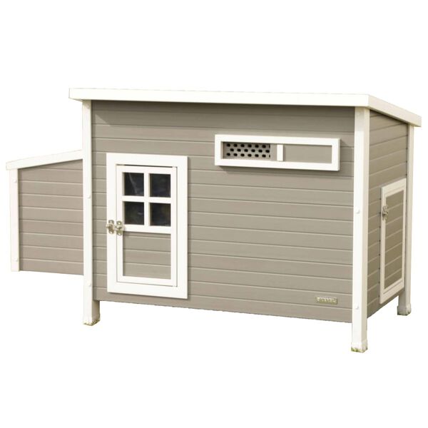 Kerbl ECO kanakuut "Barney", plast 137 x 73 x 83 cm hall ja valge