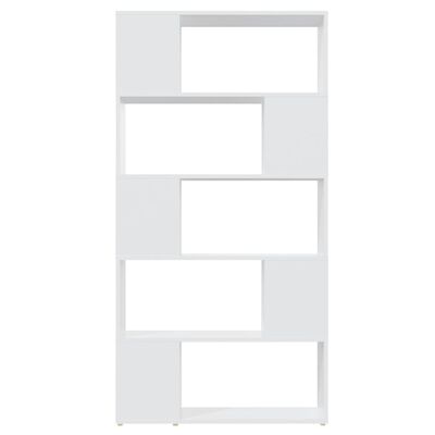 vidaXL raamaturiiul/ruumijagaja, valge, 80x24x155 cm, puitlaastplaat