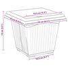 vidaXL Ruutlillepott 24 pcs Kohviroosa 16 x 16 x 14 cm Plastmass