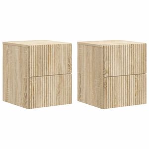 vidaXL Seinale kinnitatav &ouml;&ouml;tis 2 pcs Sonoma tamm 33 x 34,5 x 40 cm