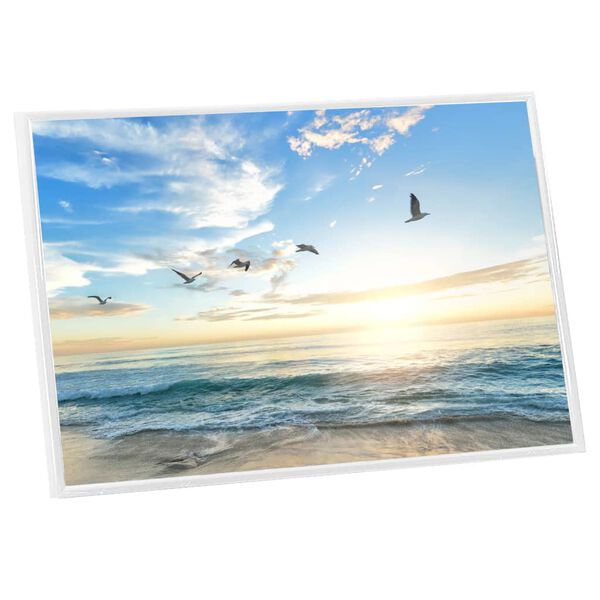 vidaXL pildiraamikomplekt 5 tk, lauale, valge, 21 x 29,7 cm, MDF