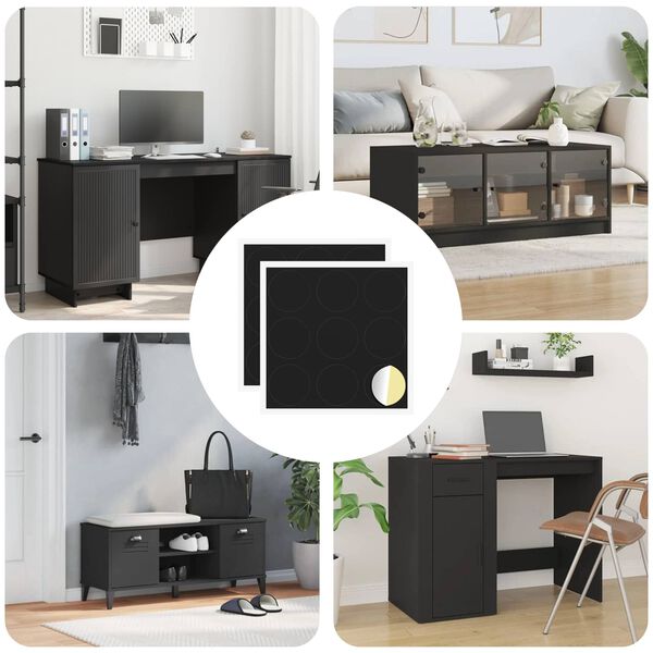 vidaXL Kleebis kruvi kate 2 pcs Must &Oslash; 20 x 0,5 mm Kaetud paber