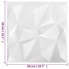 vidaXL Seinapaneelid 12 pcs Origami Valge 50 x 50 cm XPS Vaht