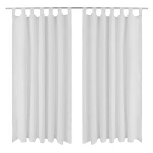 Aasadega satiinist kardinad 2 tk 140 x 175 cm valge