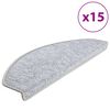 vidaXL 15 tk trepimatid, helehall, 65 x 24 x 4 cm