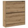 vidaXL Kinga kapp uksega Suitsetatud tamm 80 x 21 x 87,5 cm Tehispuit