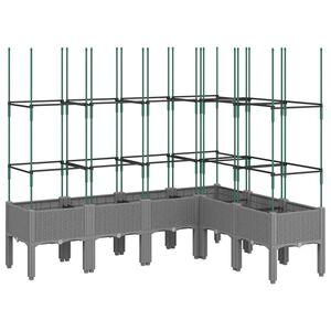 vidaXL v&otilde;rega taimekast, helehall, 160 x 120 x 142,5 cm, PP