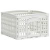 vidaXL 4-paneeline koera m&auml;nguaed Valge 63 x 63 x 40 cm Plastmass