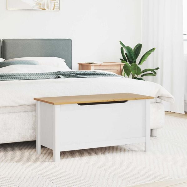 vidaXL Salvestuskarp Hill Valge ja mesi pruun 90 x 40 x 45 cm