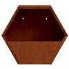 vidaXL seina taimekastid 2 tk, rooste, Corten teras, 30x10x25 cm