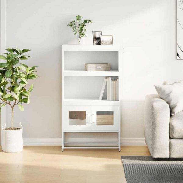 vidaXL Highboard Valge 68x39x123 cm Teras