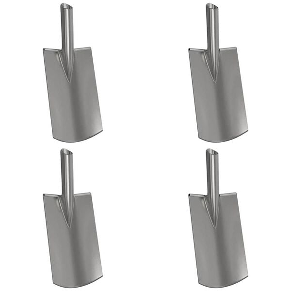 vidaXL Labida pea 4 pcs H&otilde;bedane 43 x 17 cm Pulberv&auml;rvitud teras