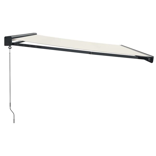 vidaXL sisset&otilde;mmatav varikatus, kreemjas, 4,5x3 m, kangas, alumiinium