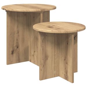 vidaXL Abilaudade komplekt 2 pcs Artisan tamm T&ouml;&ouml;deldud puit