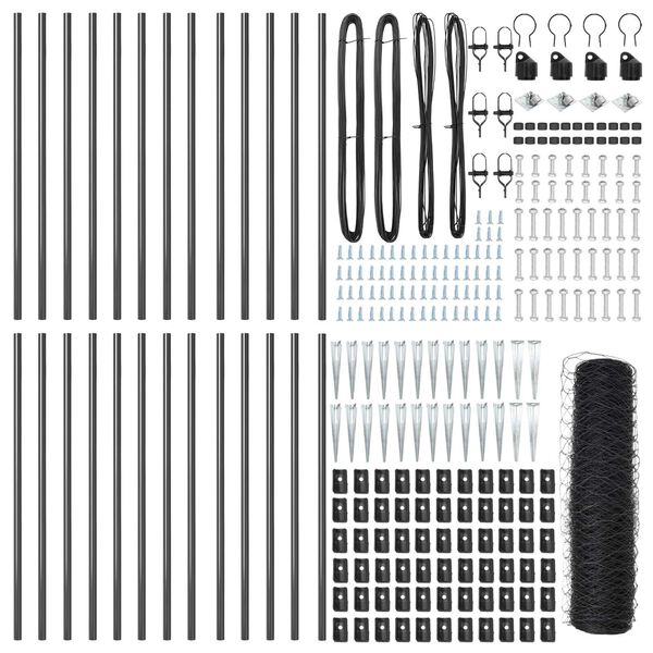 vidaXL Aiapost Hall 50 x 0,5 m (50 mm silmadega) Terased ja PVC
