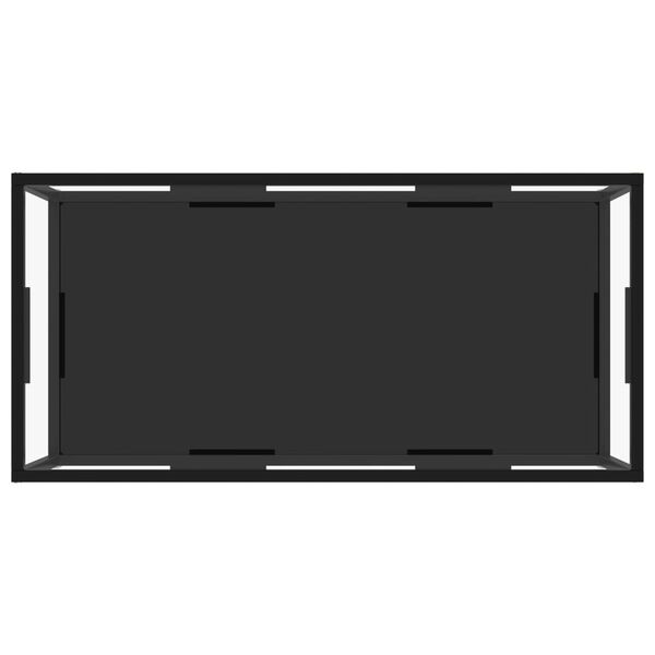 vidaXL kohvilaud, l&auml;bipaistev ja must, 100x50x35 cm karastatud klaas