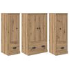 vidaXL K&otilde;rgushein 3 pcs K&auml;sit&ouml;&ouml;puu 132 x 35,5 x 103,5 cm Tehispuit