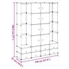 vidaXL modulaarne kapp 18 sektsiooni must ja valge 37 x 146 x 180,5 cm