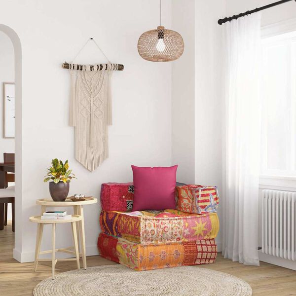 vidaXL modulaarne tumba padjaga, lapitehnika, kangas