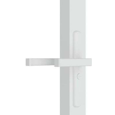 vidaXL siseuks, 93x201,5 cm, valge, ESG-klaas ja alumiinium