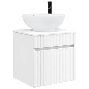 vidaXL Seinale paigaldatav valamu ja kapp Valge 49 x 44,5 x 66,5 cm