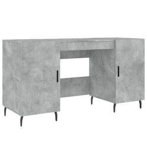 vidaXL kirjutuslaud, betoonhall, 140 x 50 x 75 cm, tehispuit