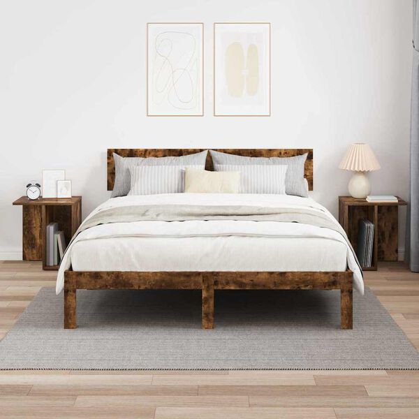 vidaXL Otsalaud 2 pcs Suitsetatud tamm 37 x 32 x 40 cm Tehispuit